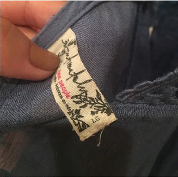 Free people Blue Deep V-Neck Romper - Picture 3 of 9